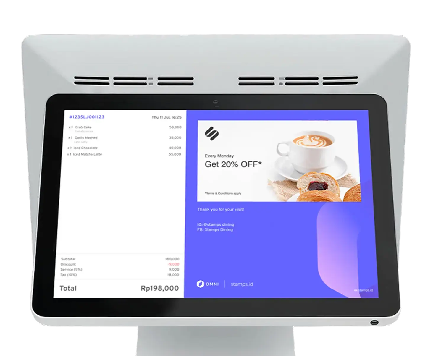 Omni POS Cafe device