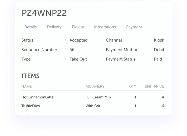Operational management dashboard